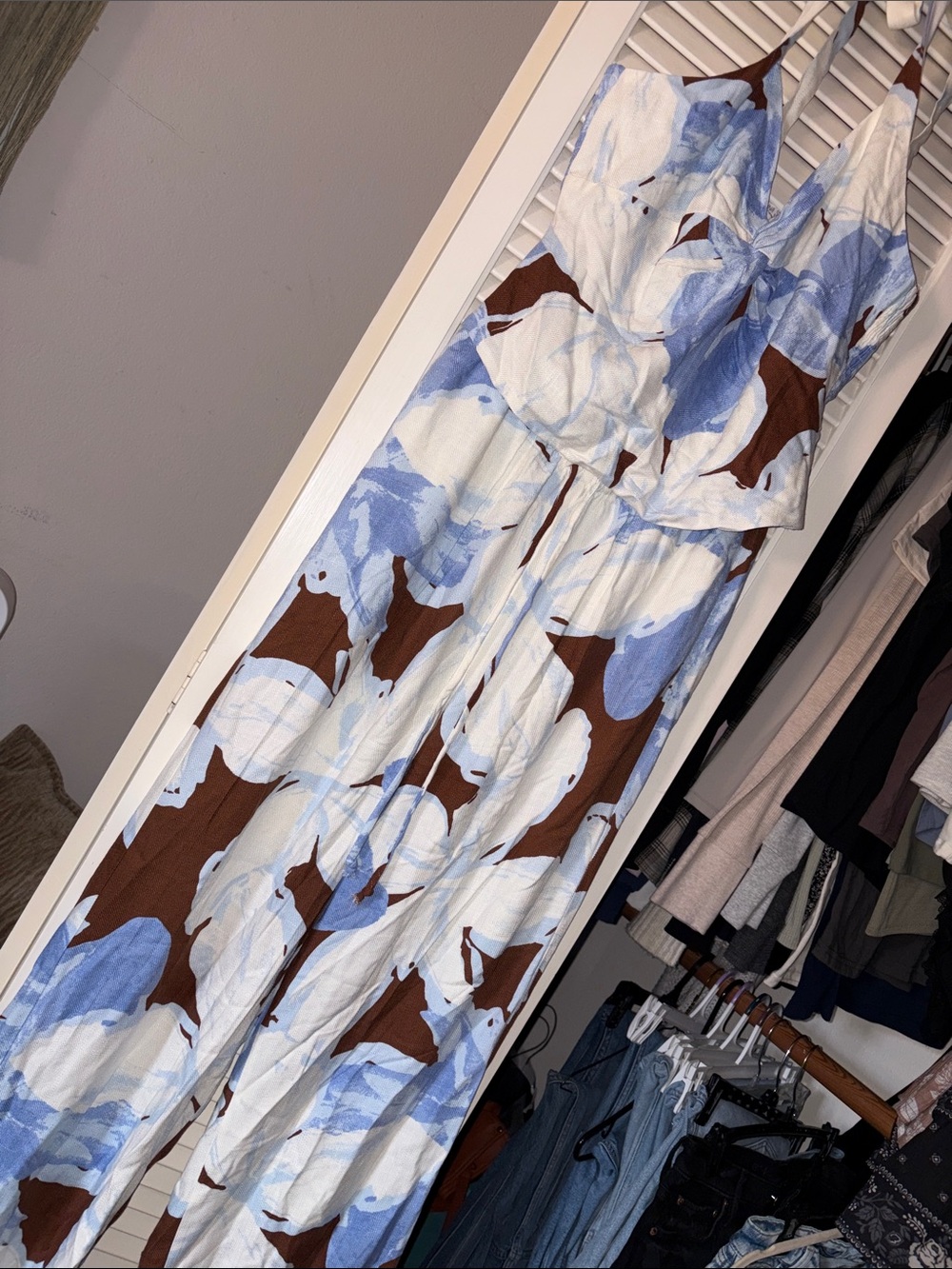 2pc set- PANT w. POCKETS & HALTER TOP